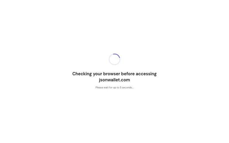 Screenshot of the JSON Wallet homepage