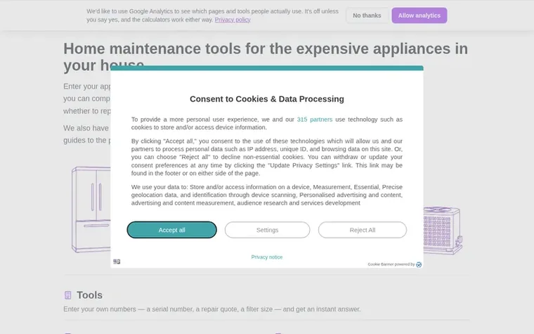 Screenshot of the TidyBoss homepage