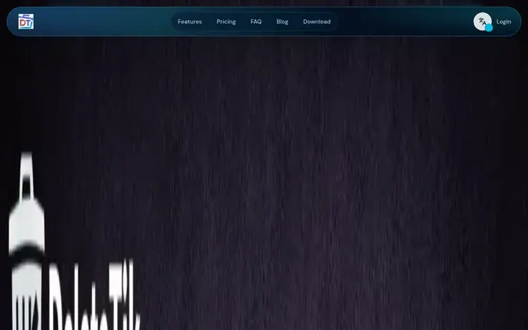 Screenshot of the DeleteTik homepage
