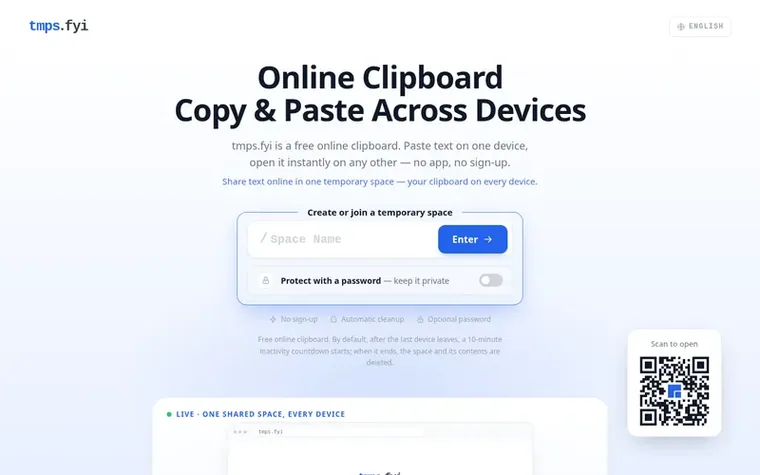 Screenshot of the tmps.fyi homepage
