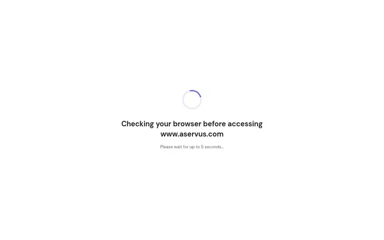Screenshot of the Aservus homepage