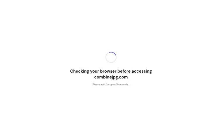 Screenshot of the Combine JPG homepage