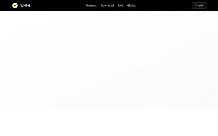 Screenshot of the WHPH - Work Hard Play Hard homepage