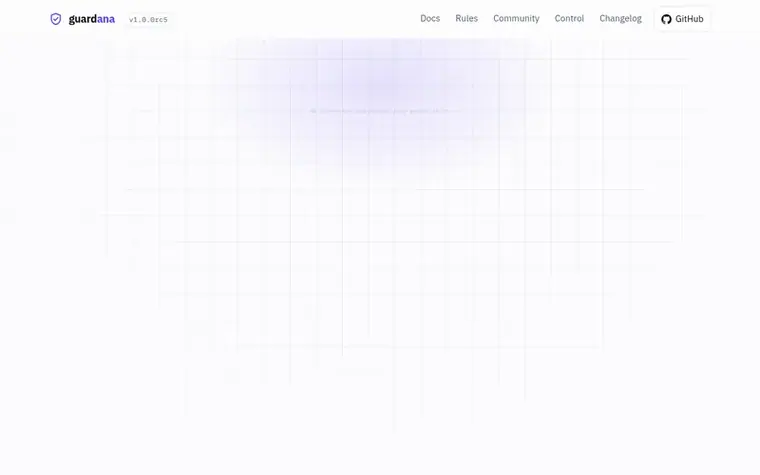 Screenshot of the Guardana homepage