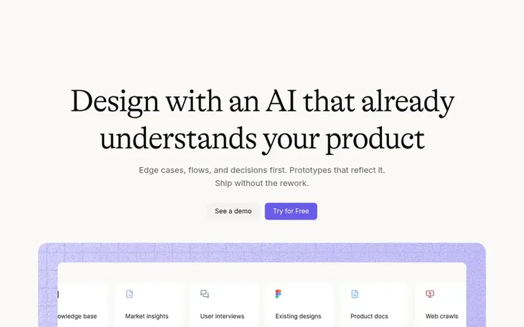 Screenshot of the Figr homepage