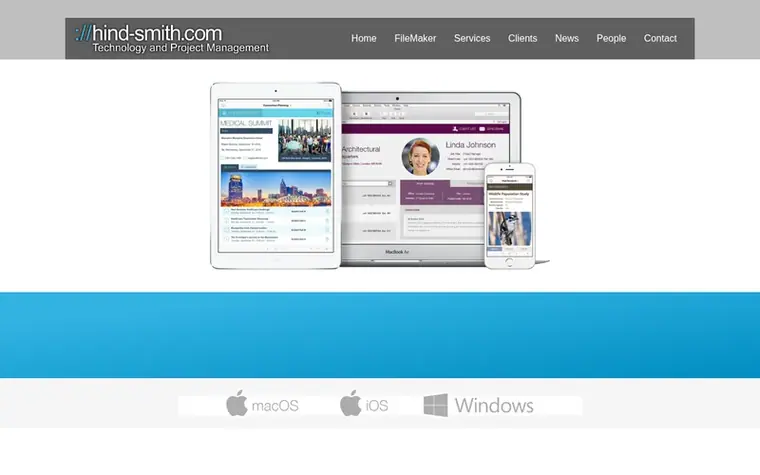 Screenshot of the ://hind-smith.com homepage
